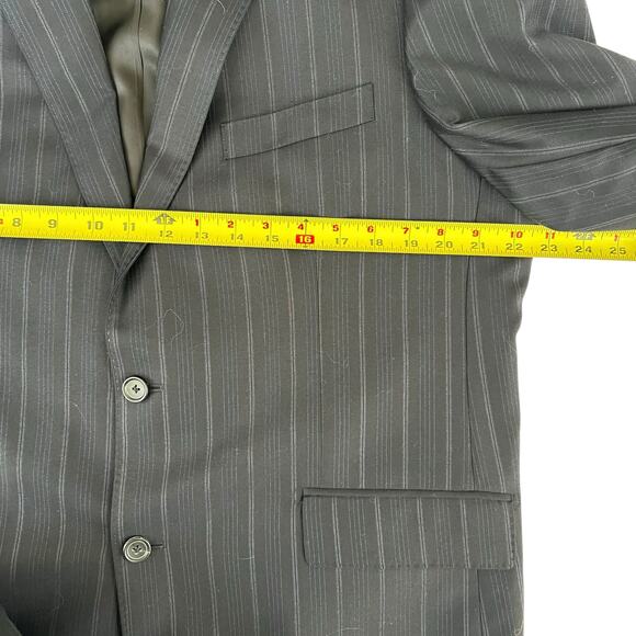 Saks Fifth Avenue Ermenegildo Zegna Trofeo Wool Blazer 44L Navy Pinstripe NWT - Picture 7 of 13